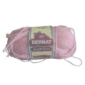 One Skein Bernat Softee Baby Yarn DK Acrylic Shade 30301 Baby Pink Marl 5oz